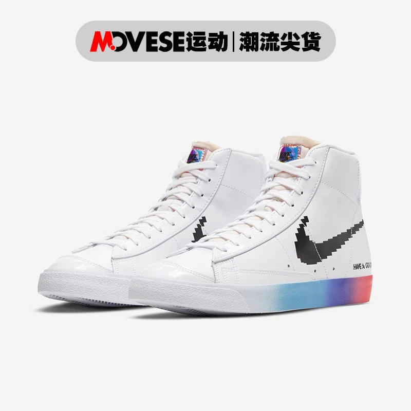 【断码】Nike Blazer Mid电玩像素 女子中帮休闲板鞋DC3281-101