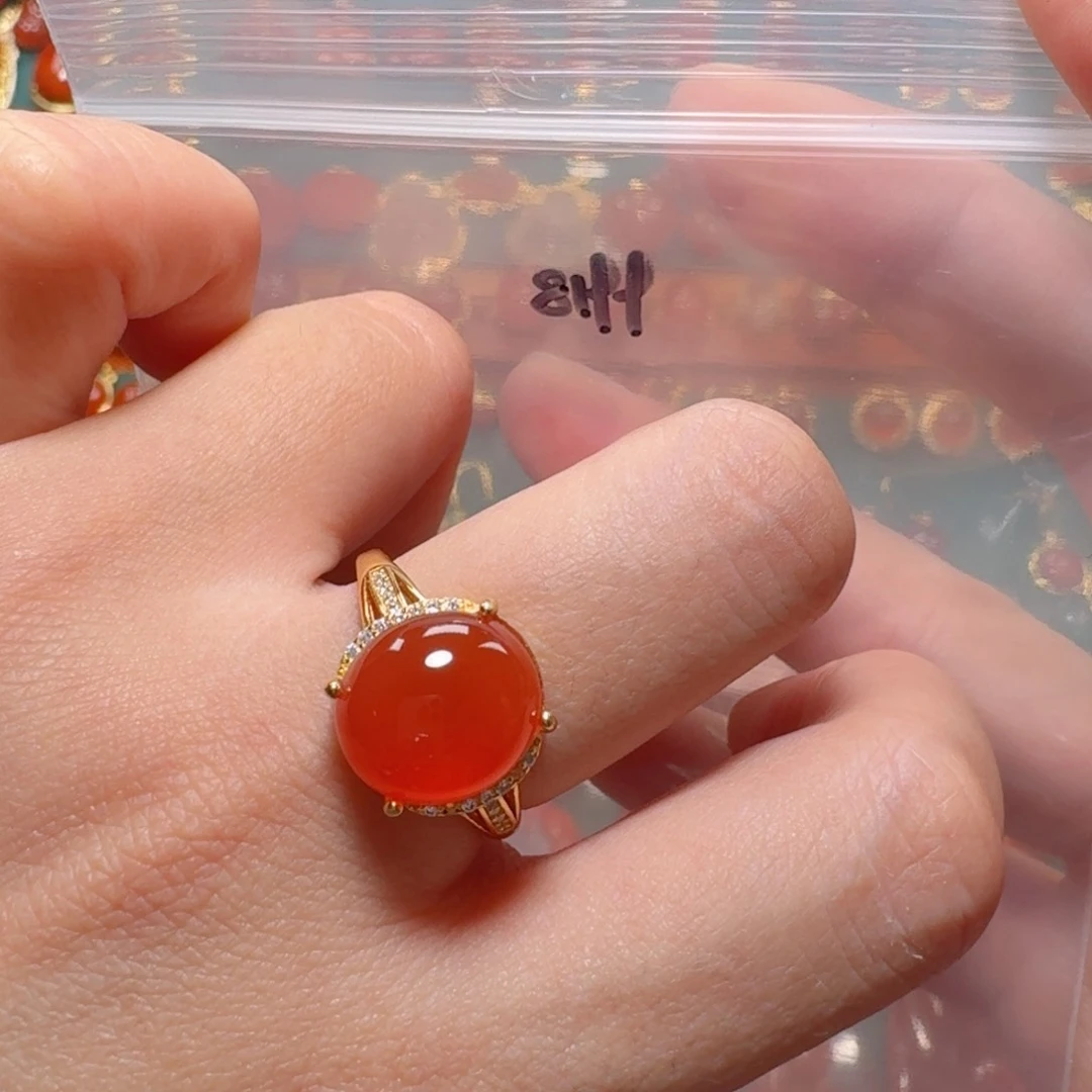 南红玛瑙南红银S925镶嵌