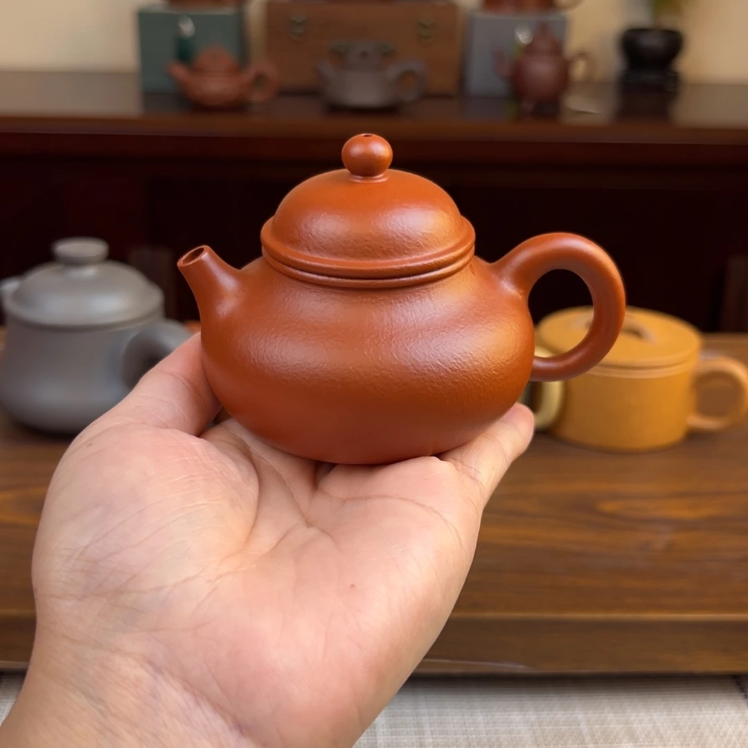 东***方茶壶紫砂朱泥容天全手120cc