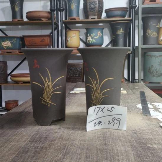 紫砂花盆库存尾货清仓