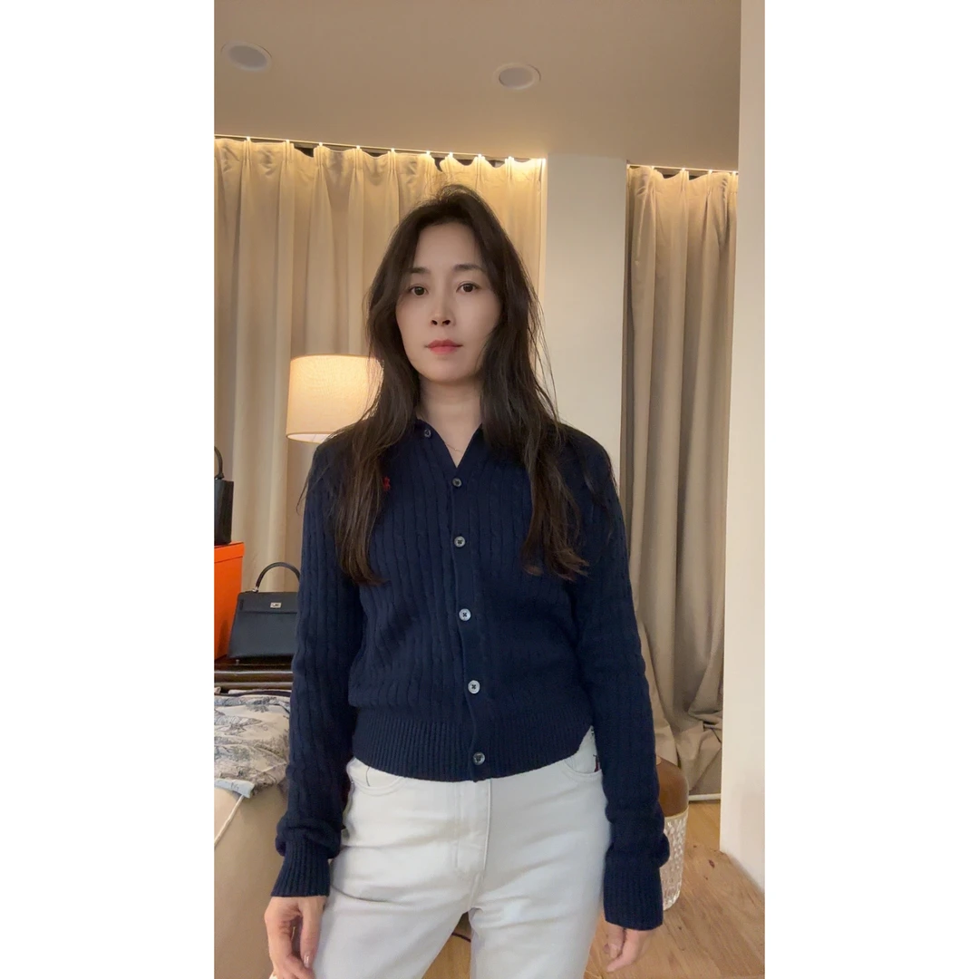秋冬新款翻领刺绣小麻花长袖针织衫MA4SYDZ1488