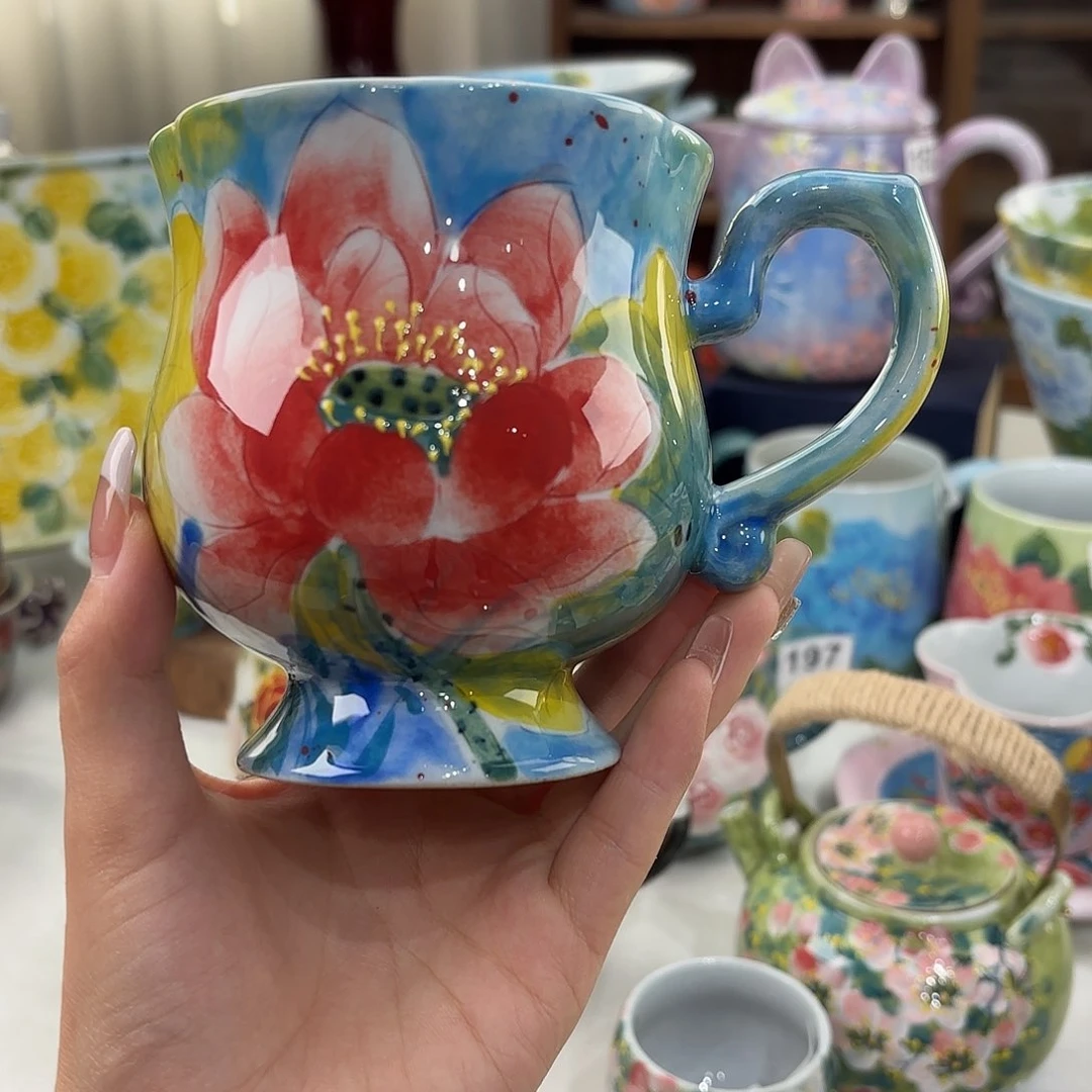 景德镇手绘高温釉下彩陶瓷茶具