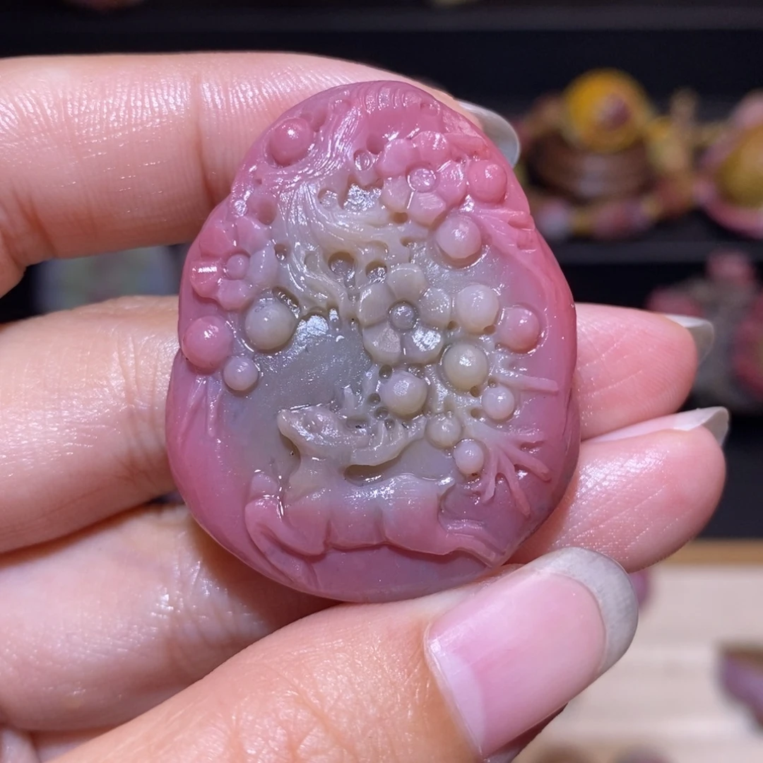 未镶嵌配饰玛瑙/玉髓《一鹿好事相伴》