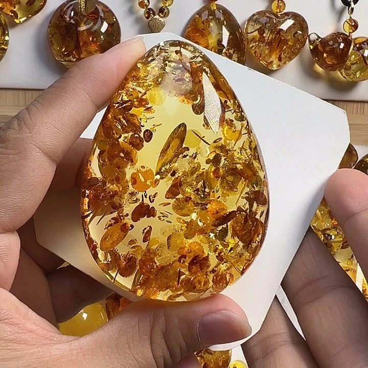 琥珀（花珀）未镶嵌颈饰