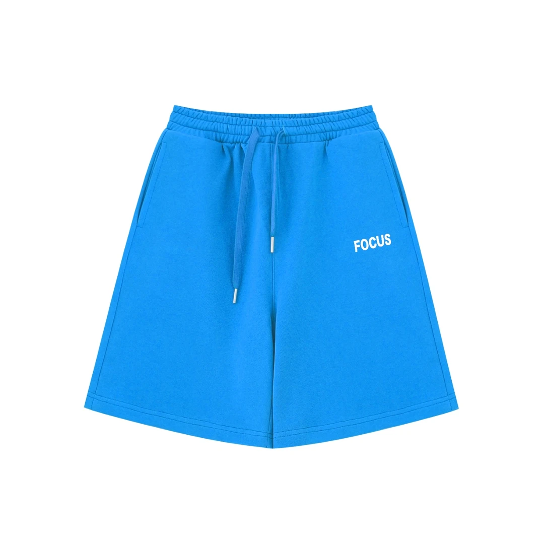 0223【夏季新款】硅胶字母FOCUS潮牌宽松休闲短裤