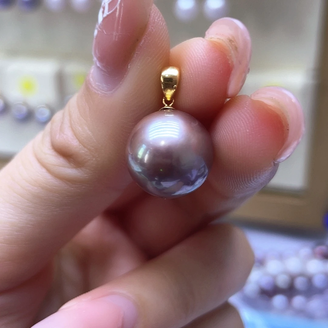 淡水珍珠颈饰18K金镶嵌