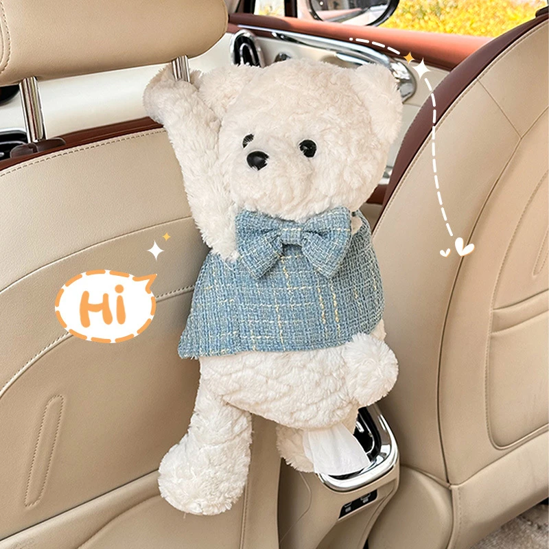 车载纸巾盒汽车抽纸盒车用挂式高级感挂袋车上车内创意可爱纸抽盒