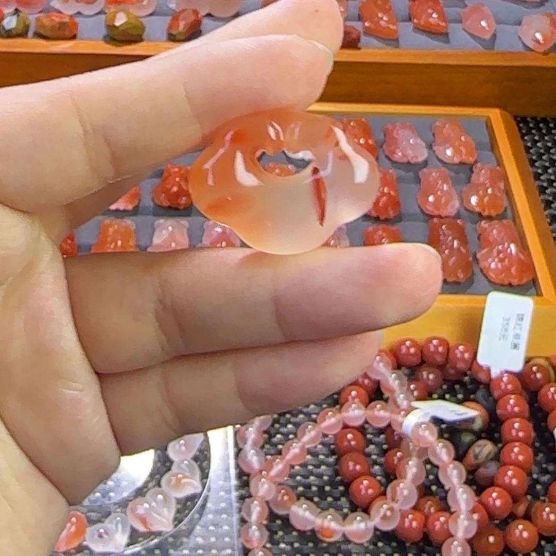 未镶嵌南红玛瑙珠宝半成品大如意锁