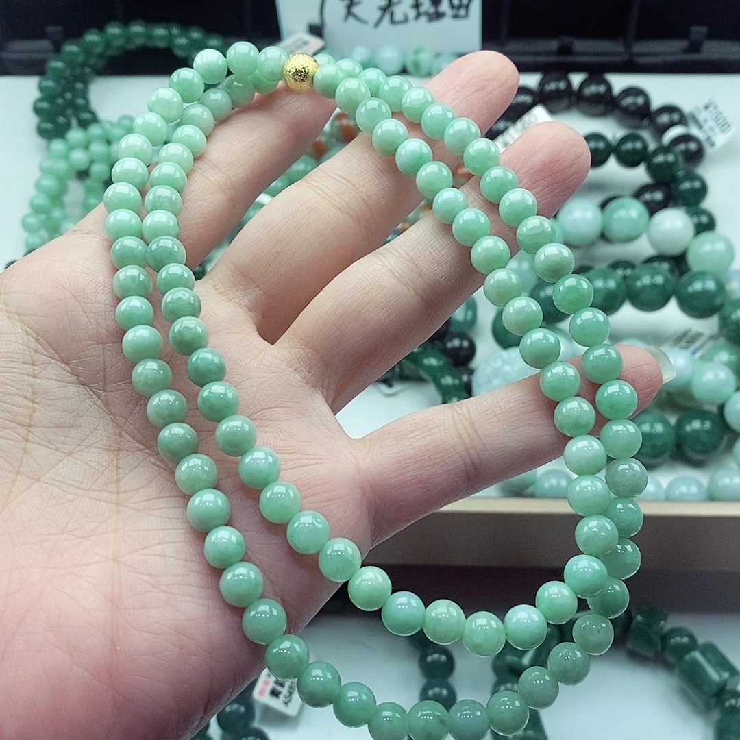 翡翠未镶嵌毛衣链