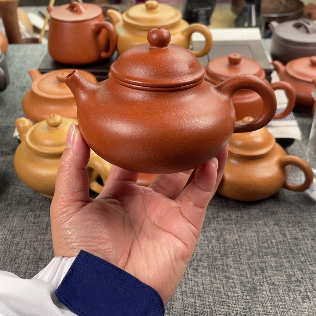 紫砂茶壶红降坡容天全手40目190