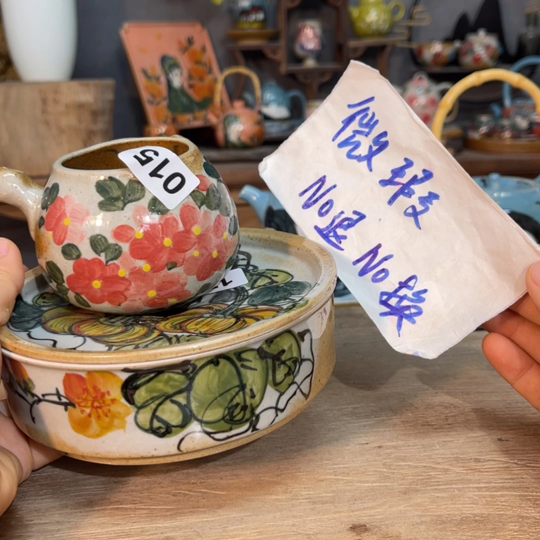 ****壶素浅陶瓷手工手绘