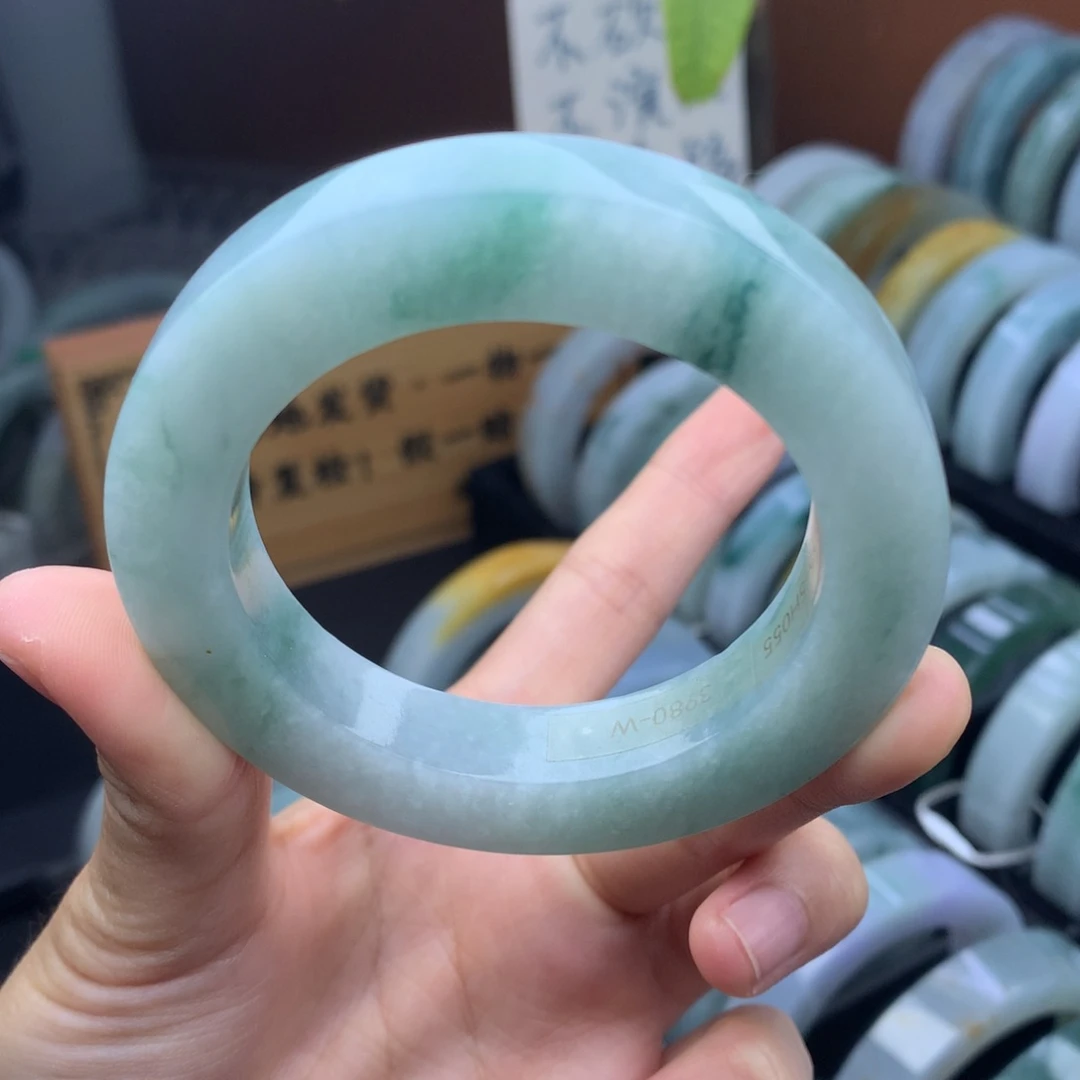 未镶嵌手镯定制翡翠定制不退不换49-55