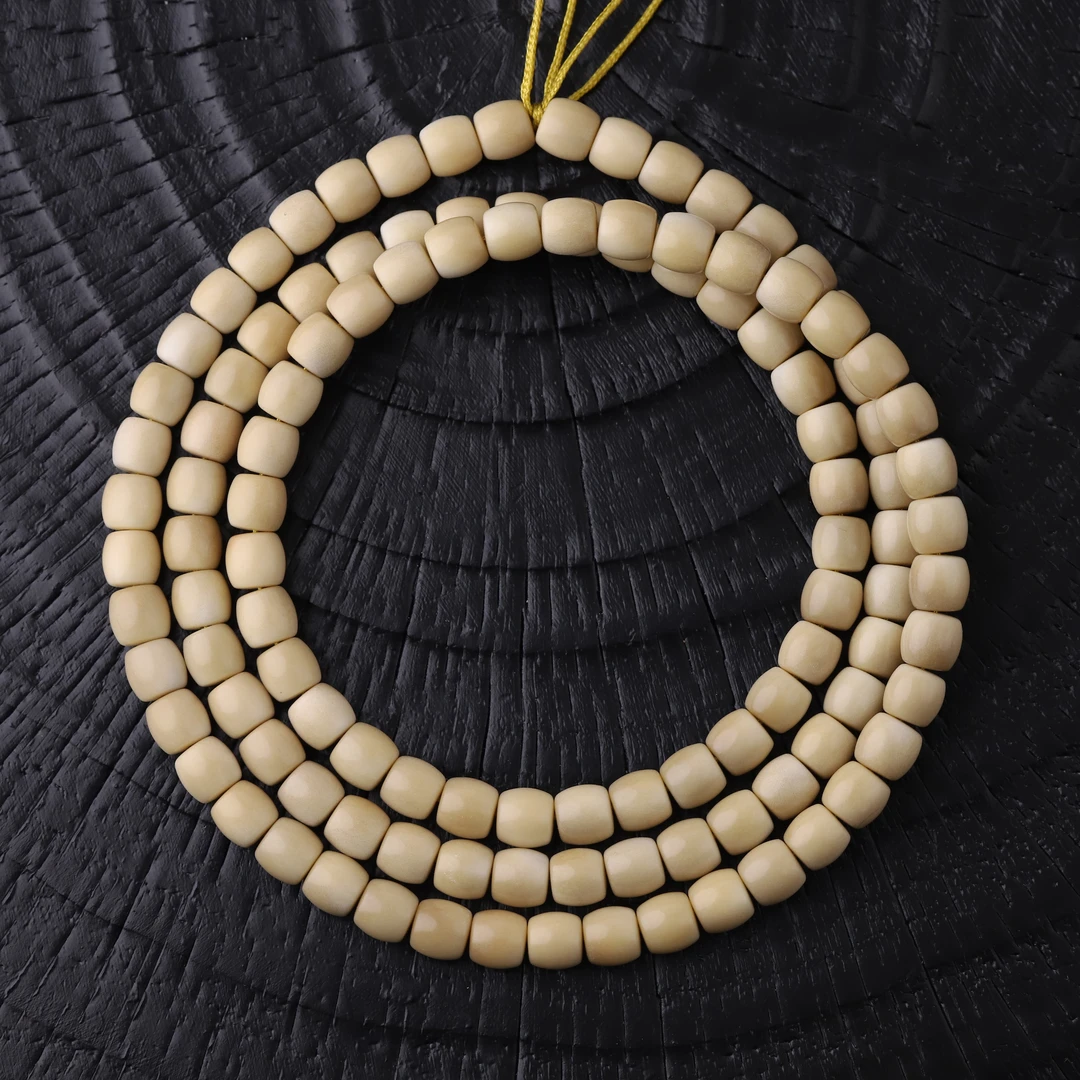 S8388-2长筒直切陈化老牙果菩提108文玩长串