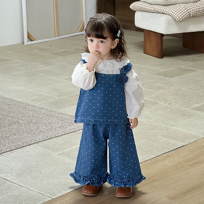 婴儿衣服秋装女宝宝牛仔套装时尚洋气一岁婴幼儿春秋季韩版三件套