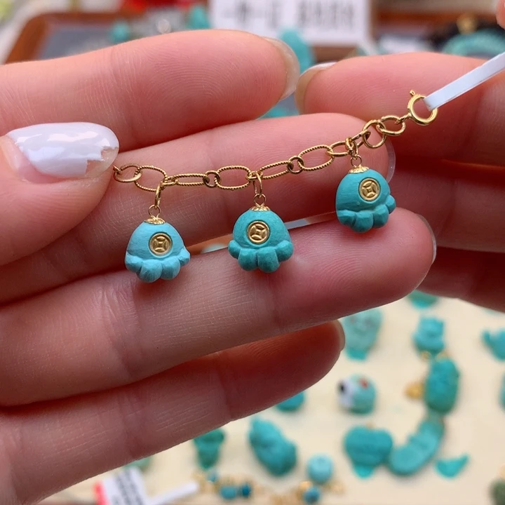 绿松石绿松石配饰18K金镶嵌