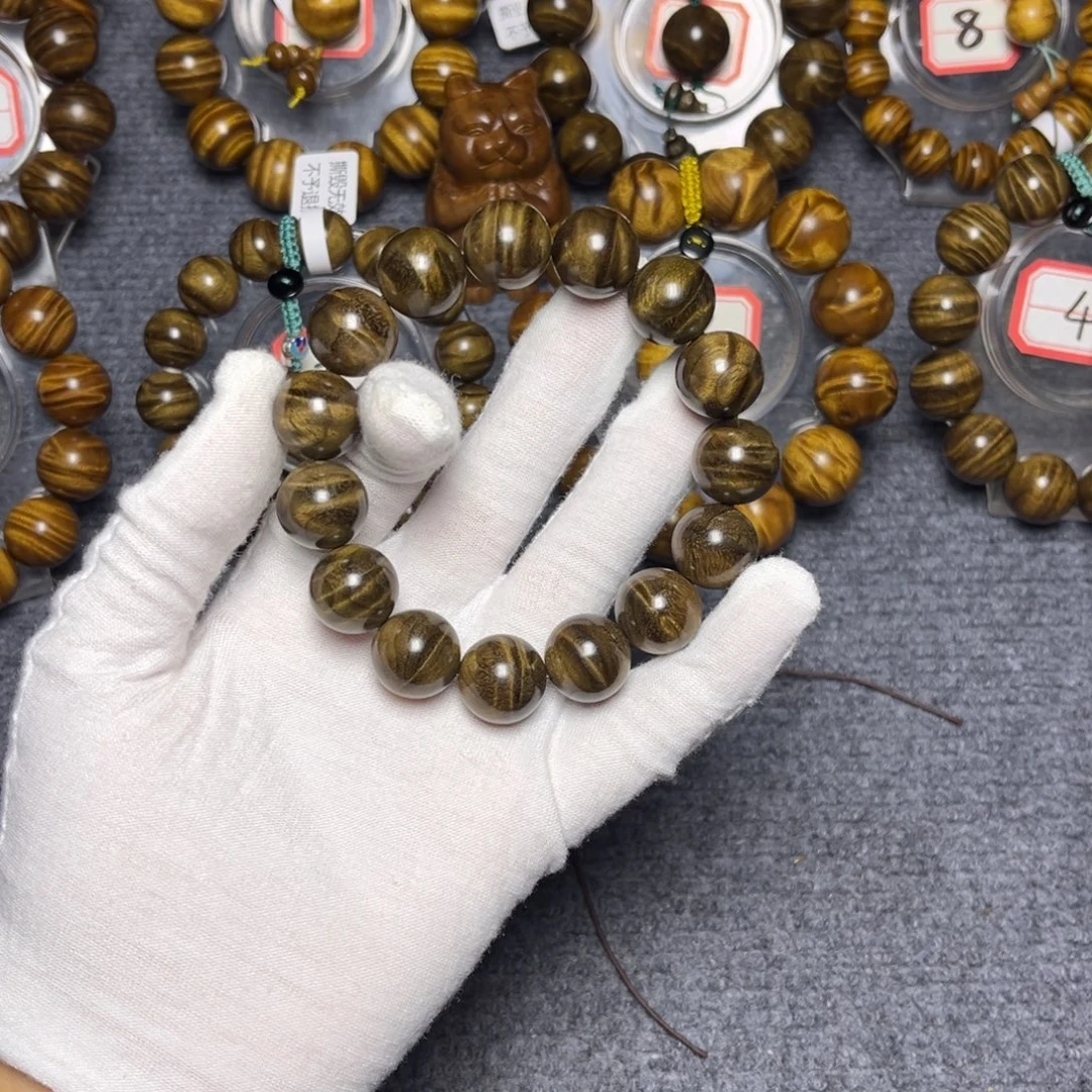 楠木（金丝楠）手串/手链乌木1.5水波258