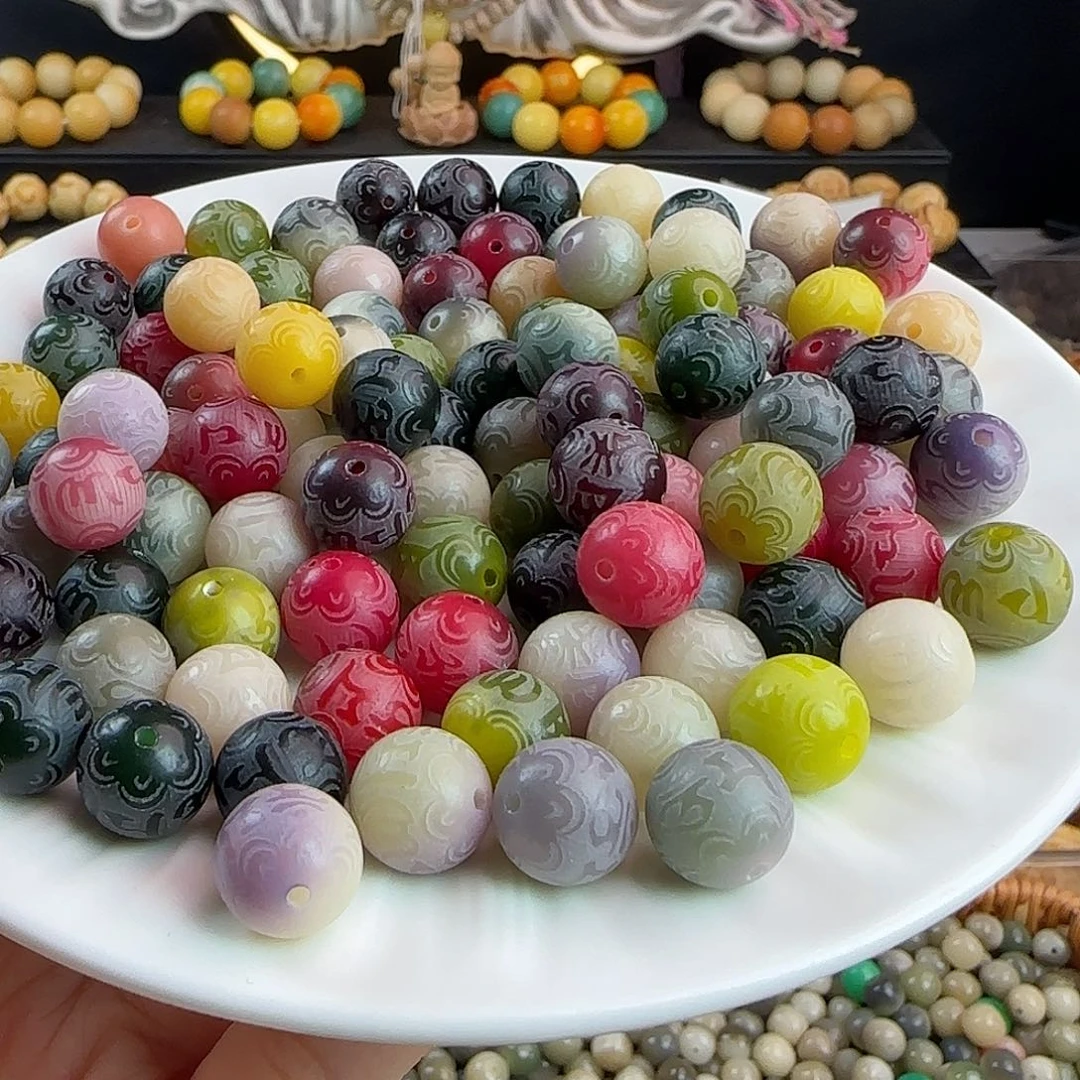 手串菩提根/象牙果卡12多宝箴言圆500颗
