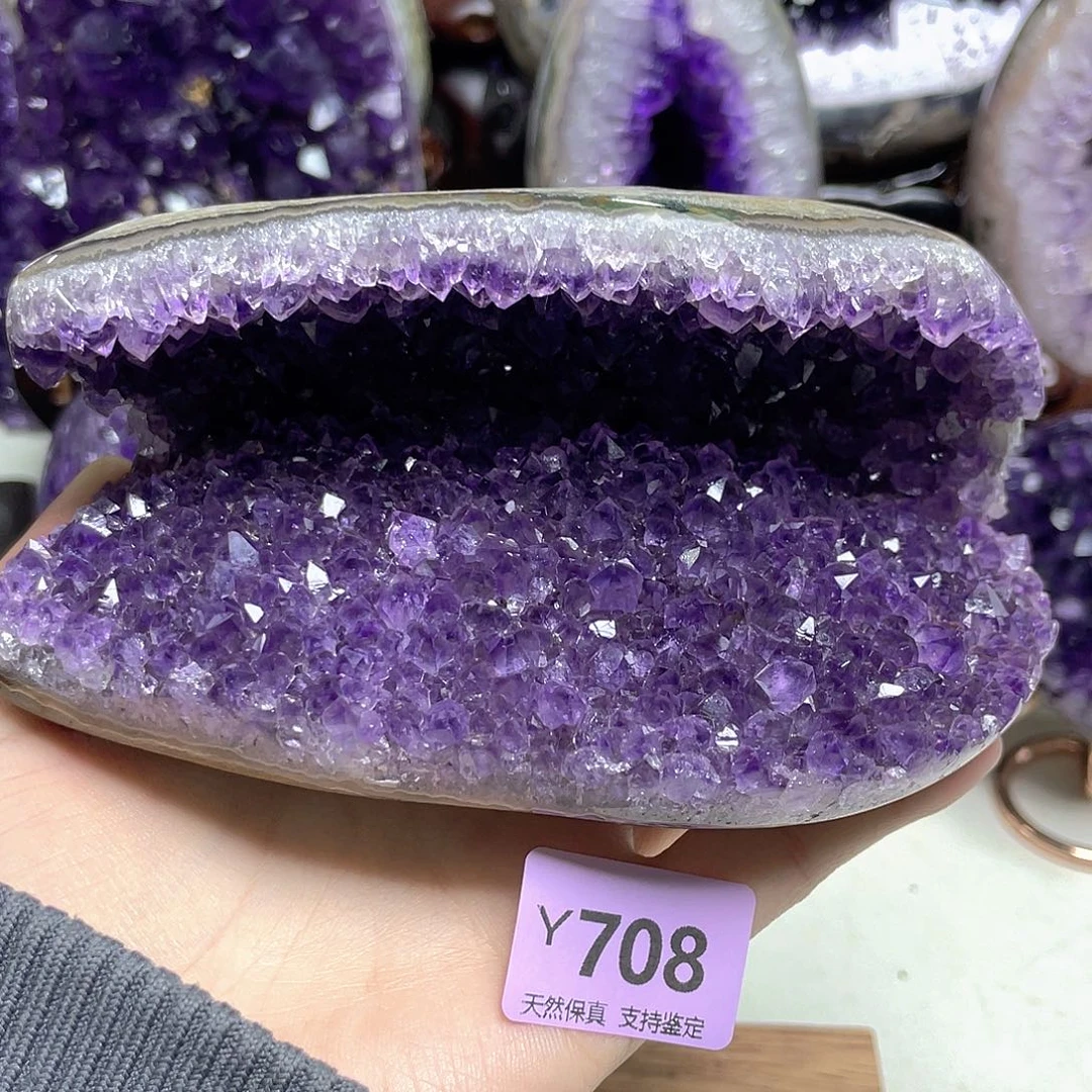 紫晶摆件未镶嵌晶震