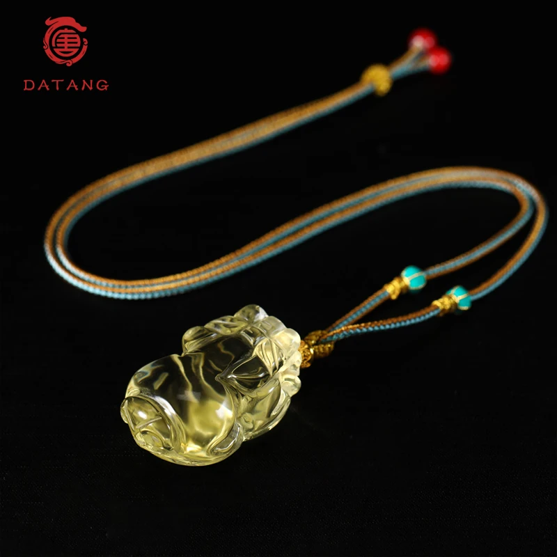 地心貔貅黄水晶吊坠X32875