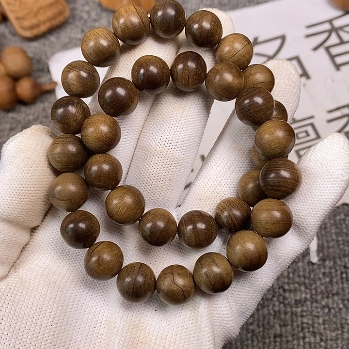 檀香木手串/手链老山檀香阴沉1.2双圈微瑕疵