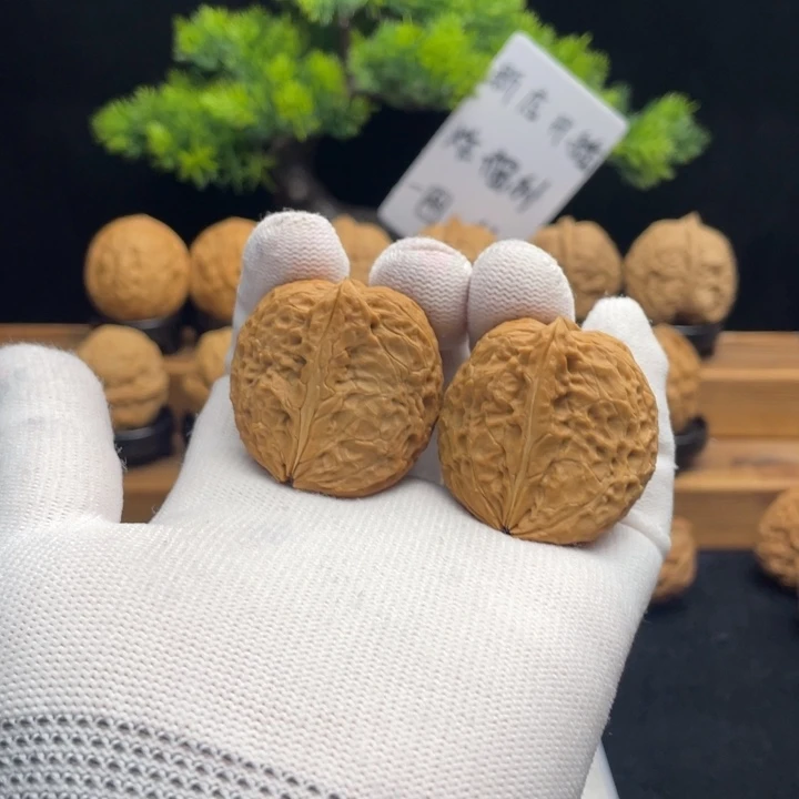 名***字把件文玩核桃半壁4号