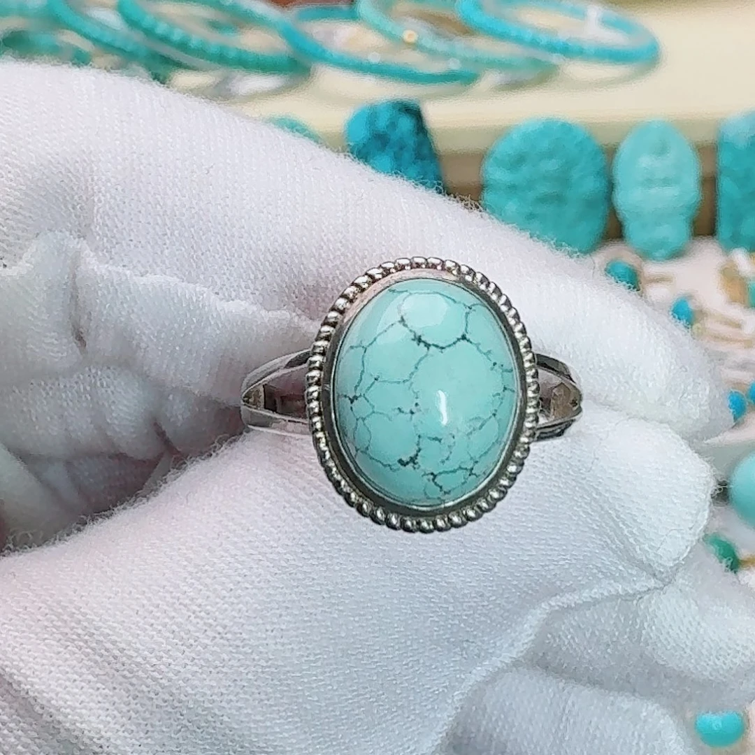 绿松石银S925镶嵌珠宝奇石