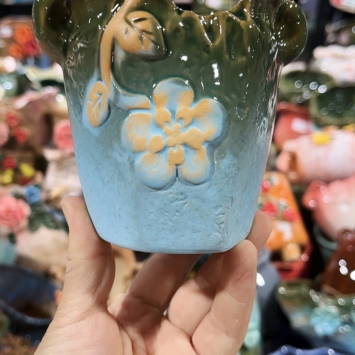 瓷片花盆多肉福利艺术品