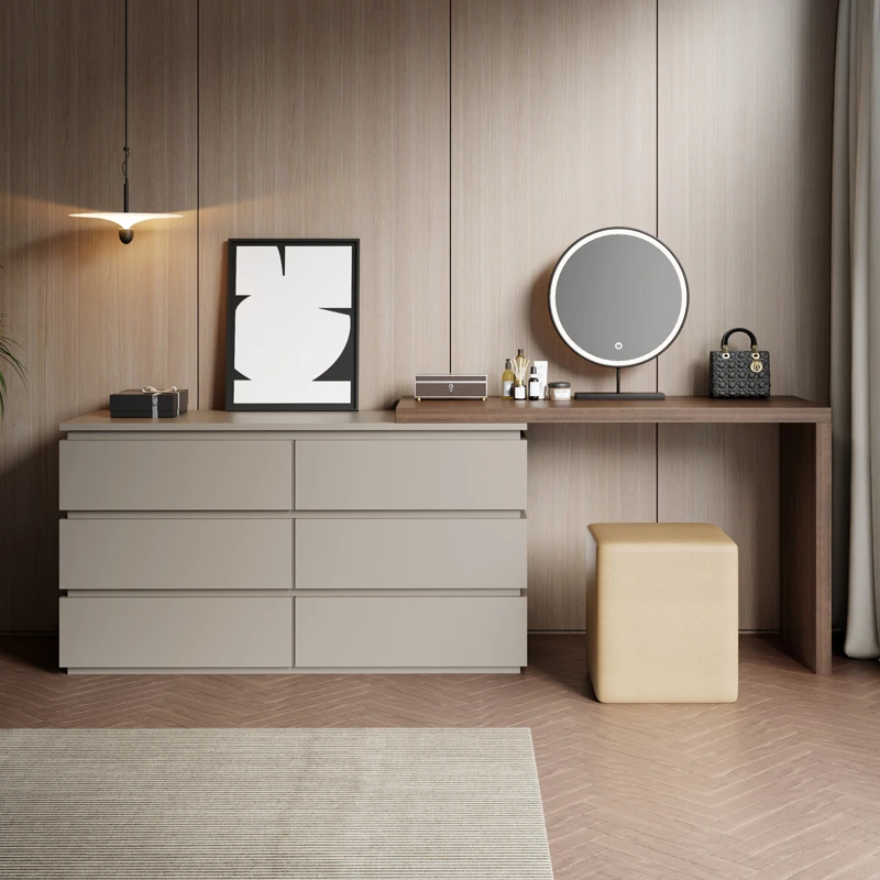 梳妆台斗柜一体卧室实木简约梳妆台卧室家用2025年最新款化妆桌