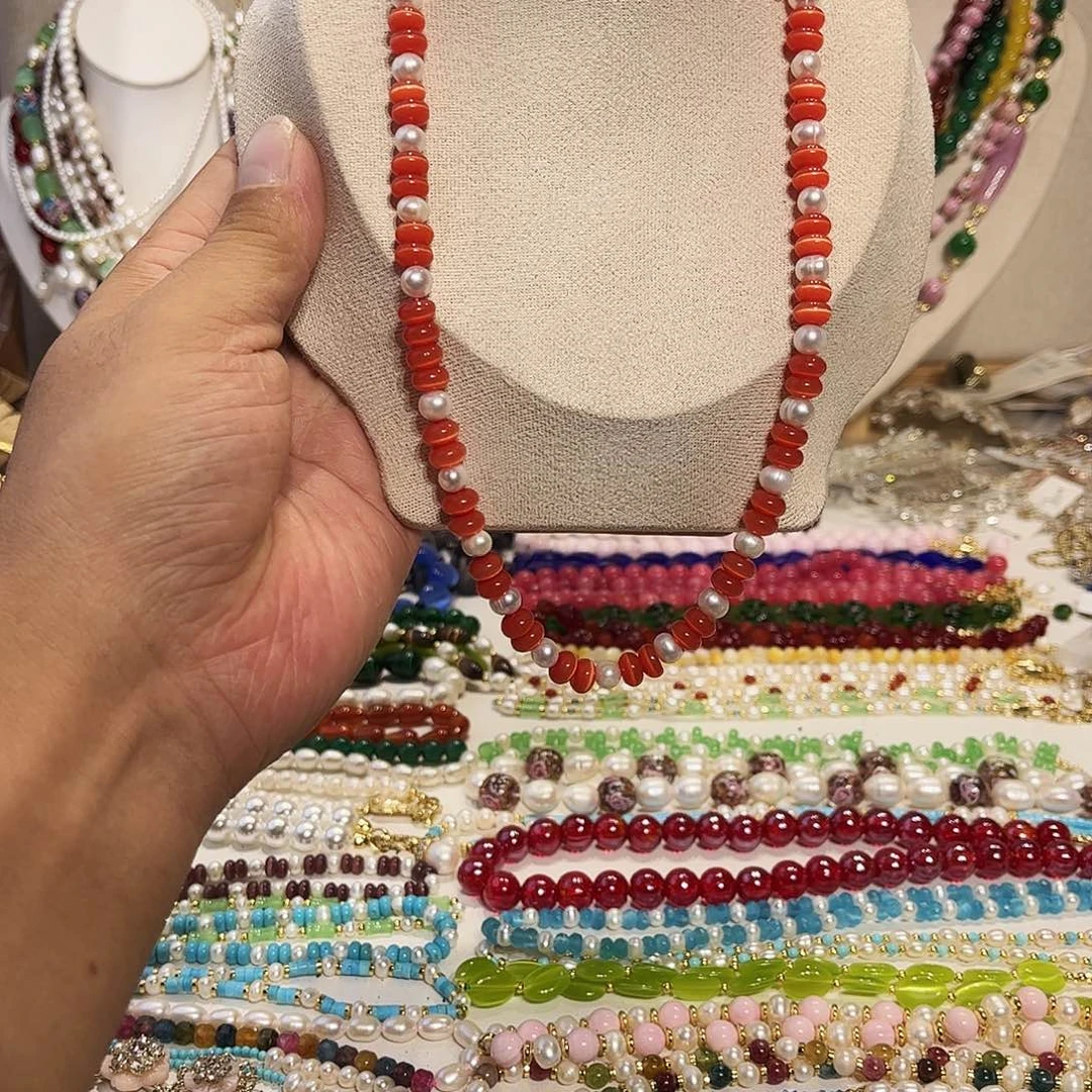 花岗石纯铜锡合金纯铜项链时尚潮流休闲