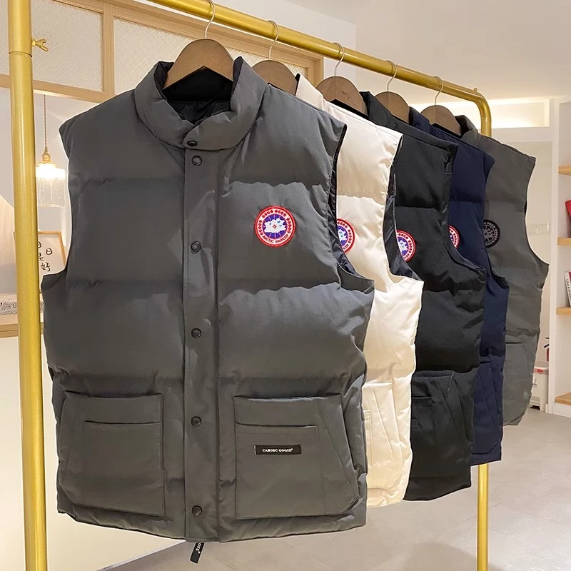 大鹅羽绒马甲男款冬季户外加厚立领休闲无袖羽绒服外套保暖背心女