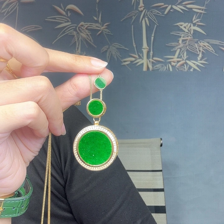 翡翠银S925镶嵌吊坠(赠链)特价