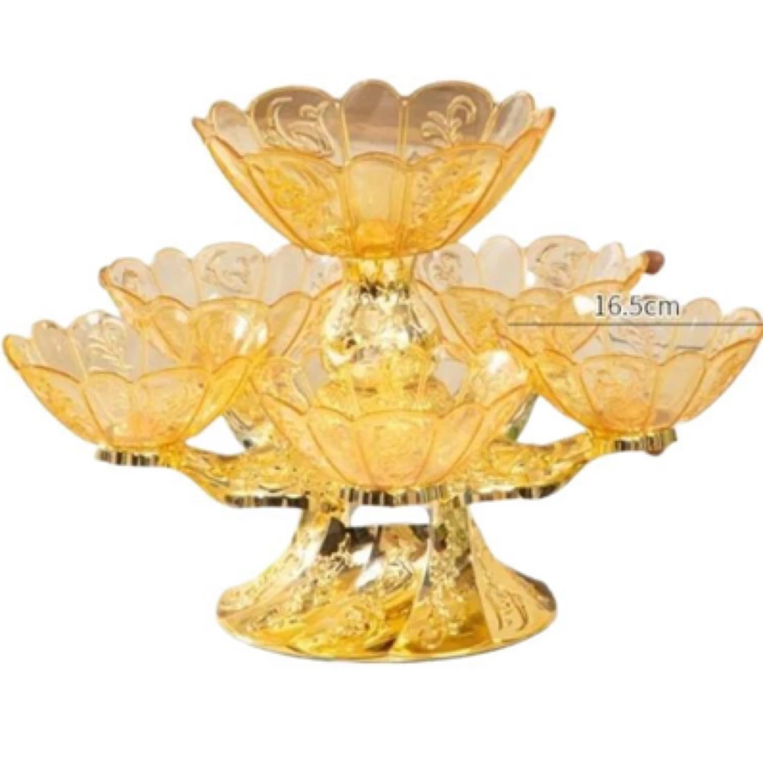 新款欧式高端豪华水果盘客厅上档次旋转多层零食厨房家居用品耐用