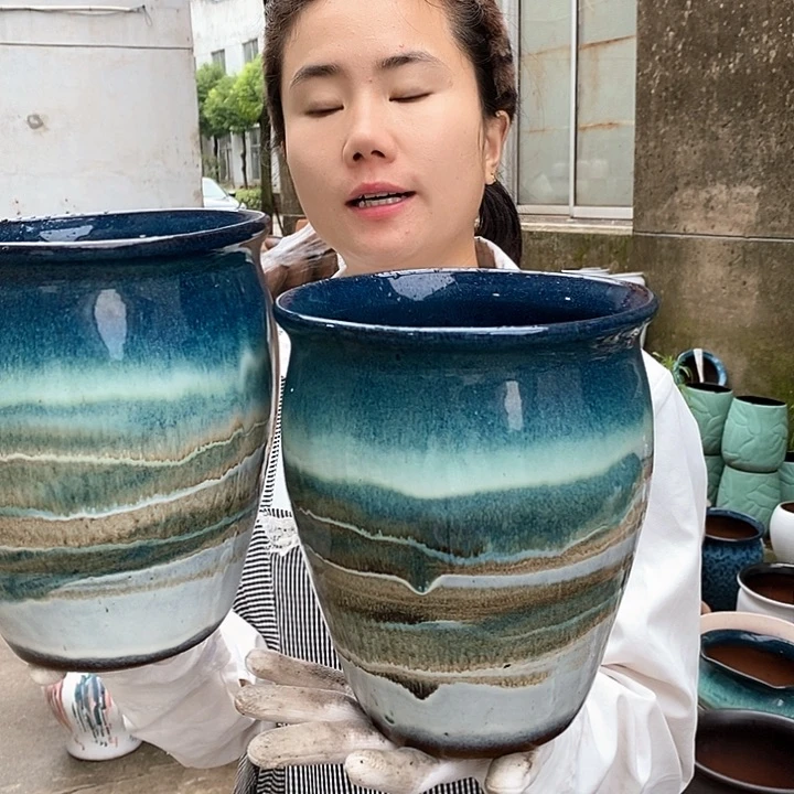 紫砂花盆正品口18高22