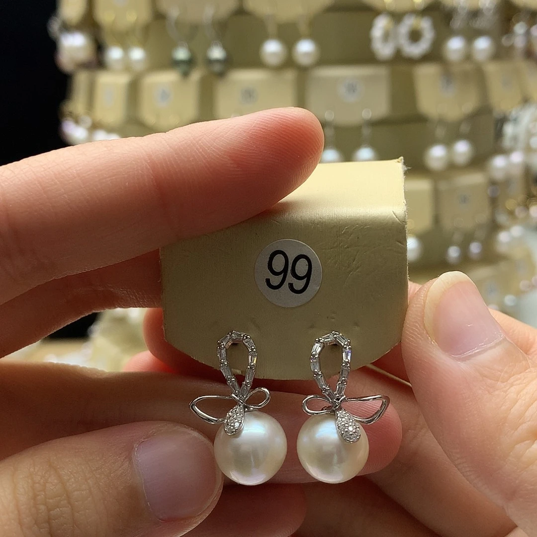 淡水珍珠未镶嵌耳饰10