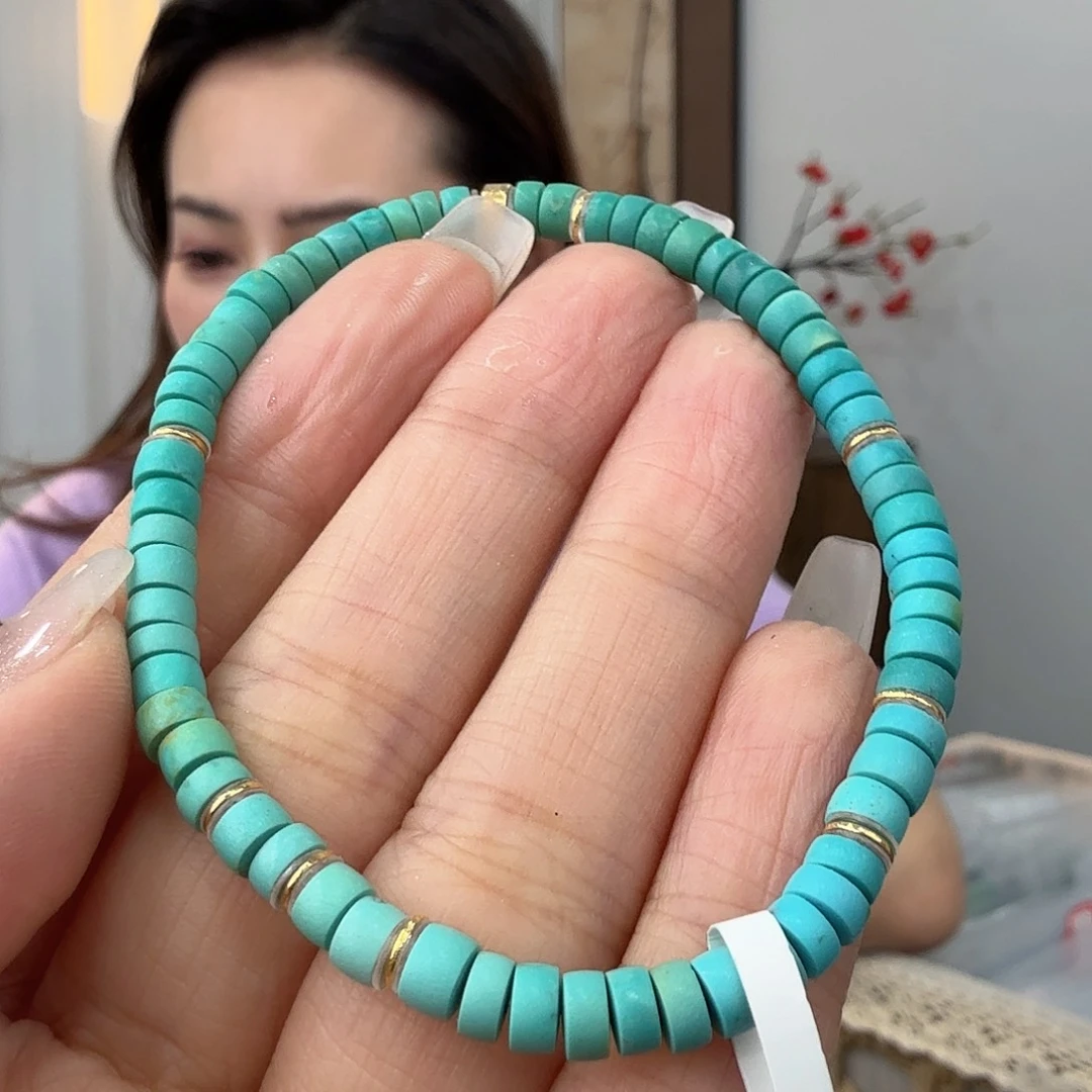 绿松石18K金镶嵌珠宝奇石