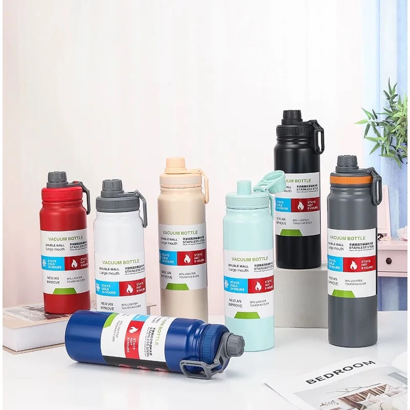 三宝爸甄选户外保温杯大容量304不锈钢学生水杯简约