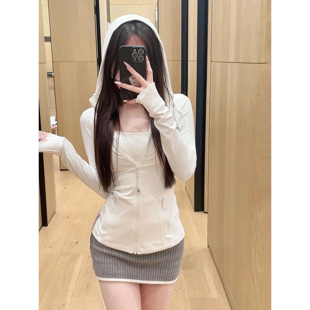 Lulu EpochDeFi-连帽款修身显瘦时尚休闲运动外套