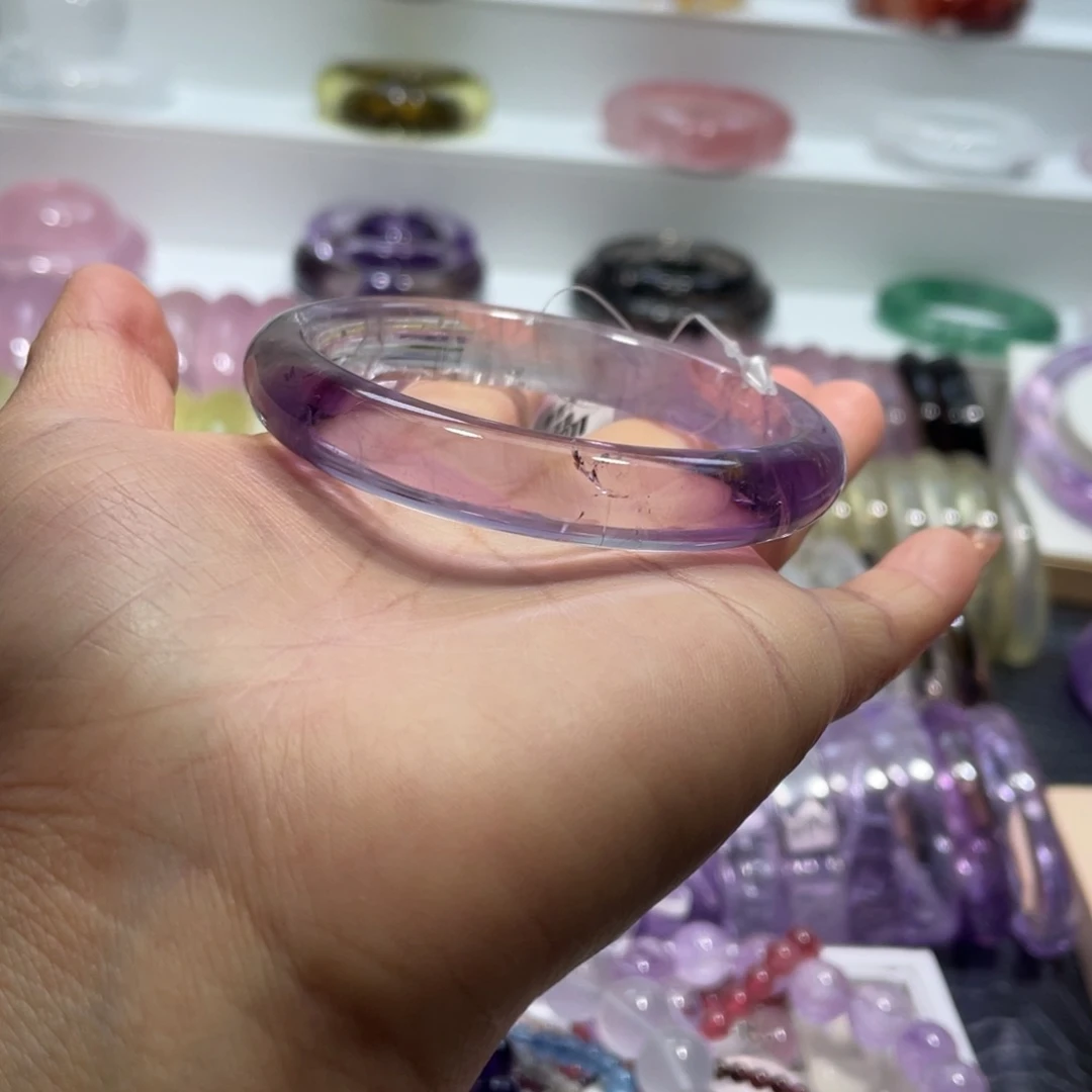 水晶手镯57圈口33号未镶嵌