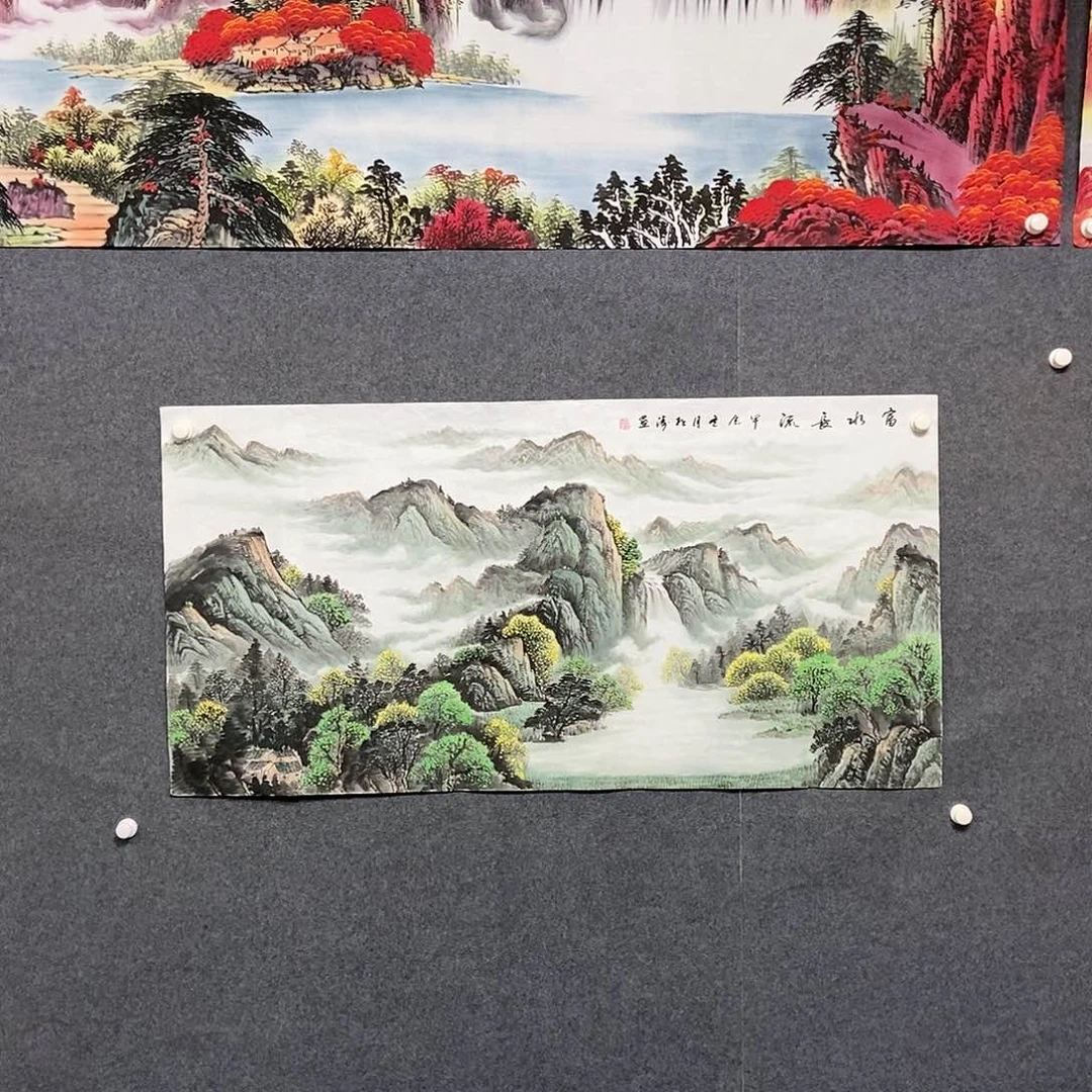 国画四尺山水一副