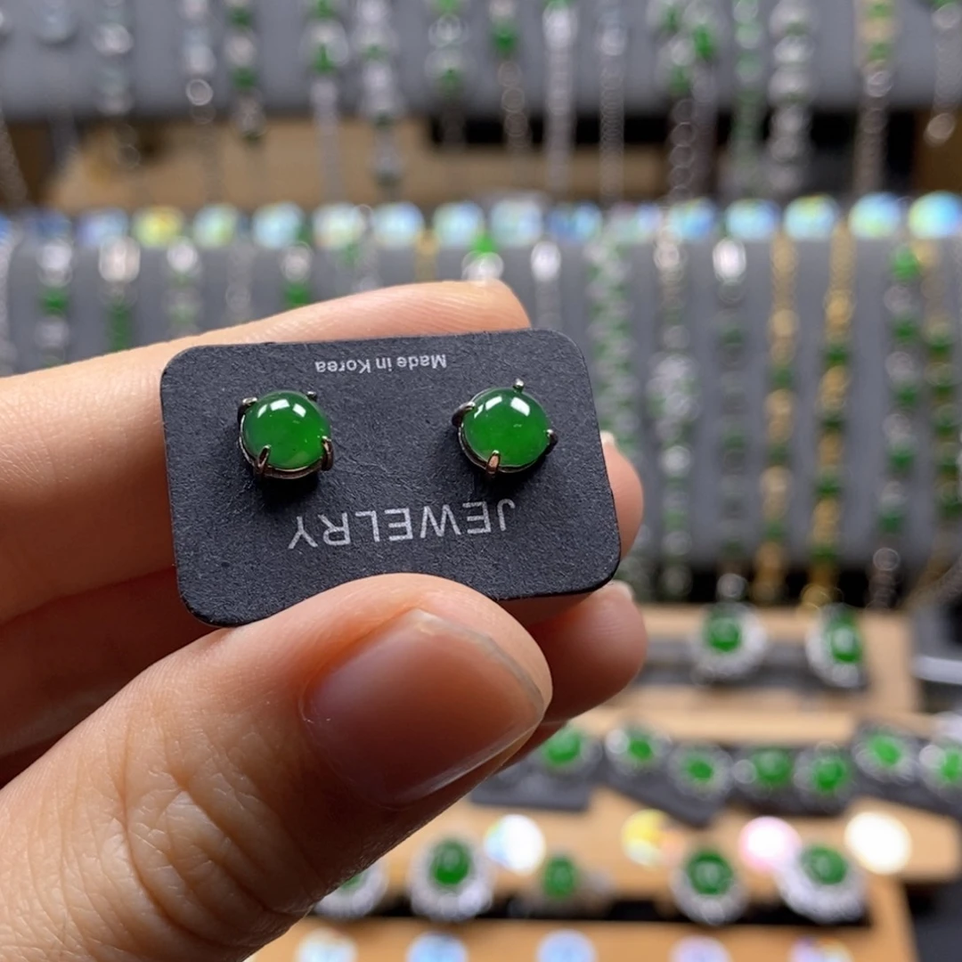 颈饰银S925镶嵌翡翠24号