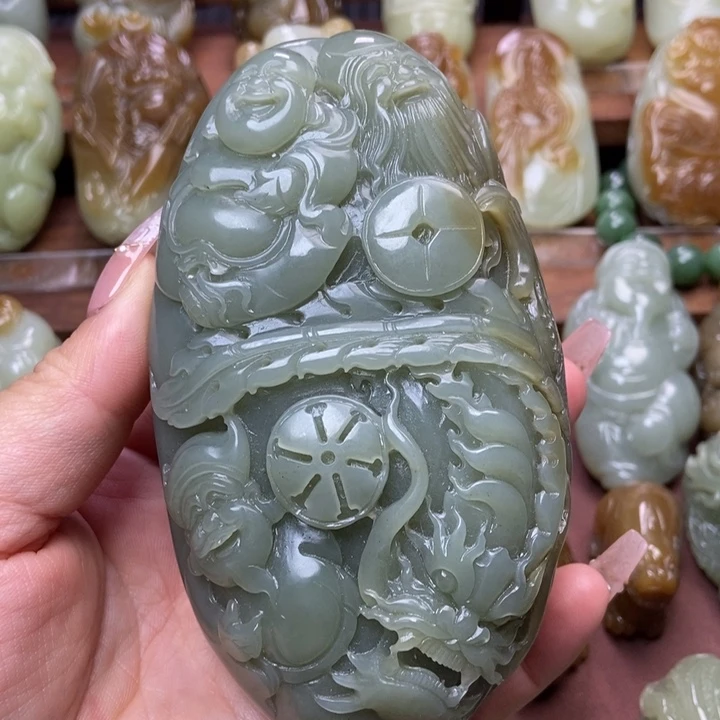 和田玉未镶嵌摆件