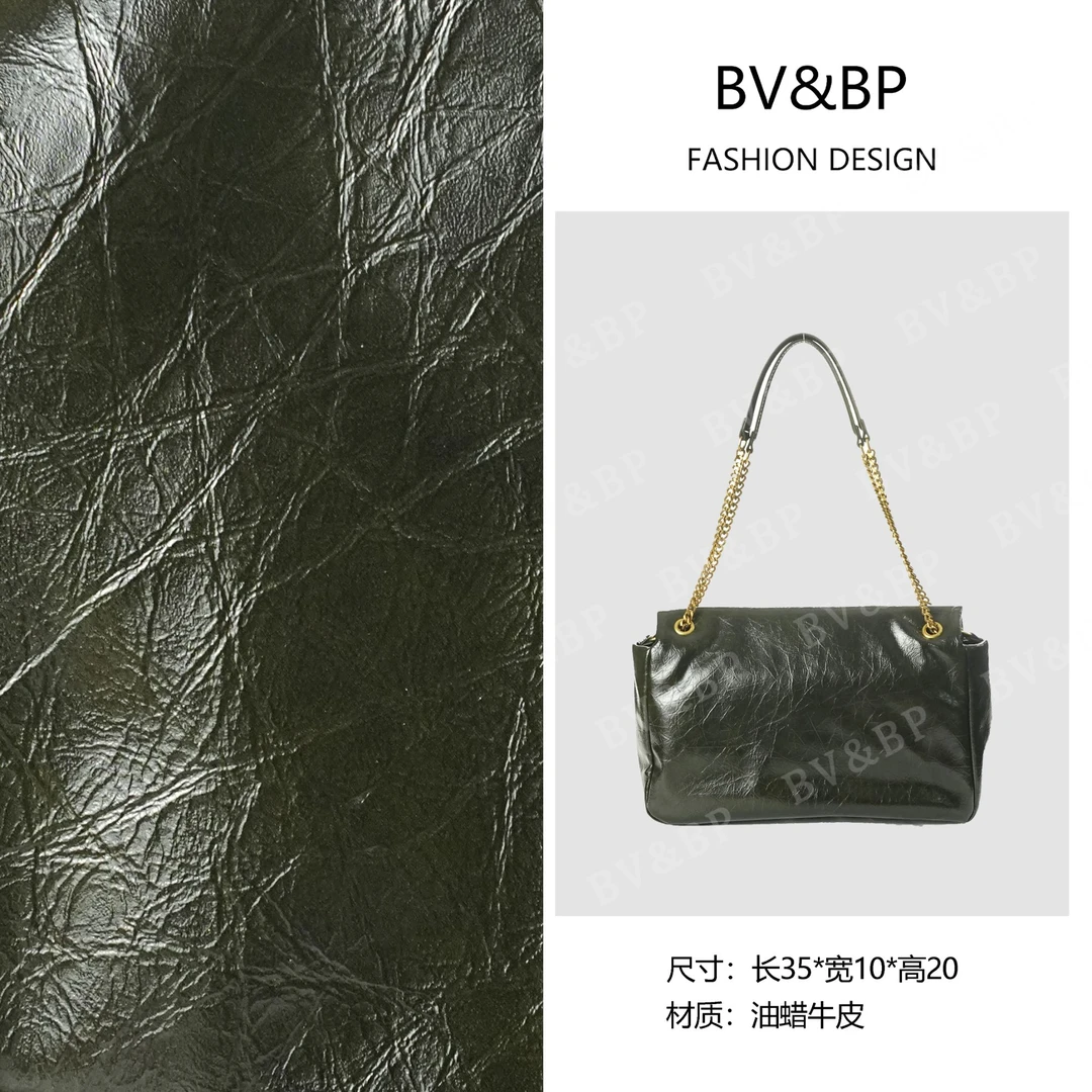 BV&BP· 原创设计 真皮高定手提单肩包  BV062-绿色