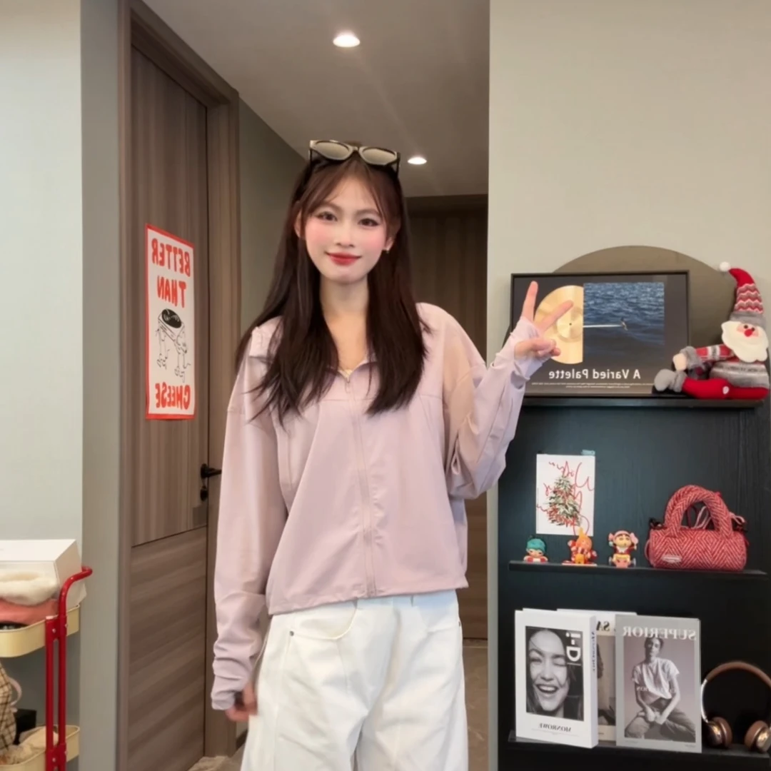 【原纱2.0】夏季冰皮运动户外防晒衣女锦纶原纱ins外穿休闲连帽外套