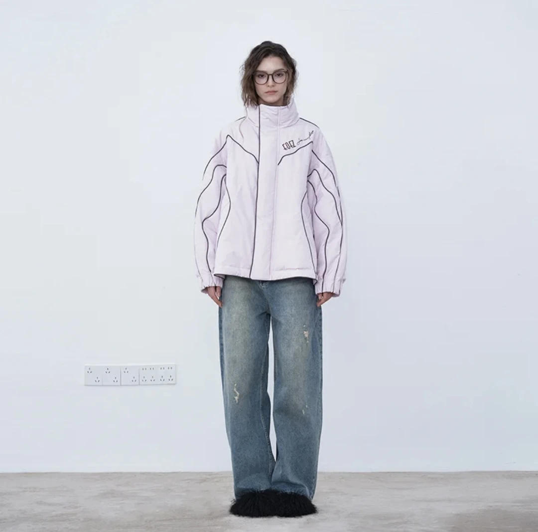 「YJXD」EOEZ2025秋冬新款自由动感绗缝宽松休闲鹅绒服时尚女款上衣