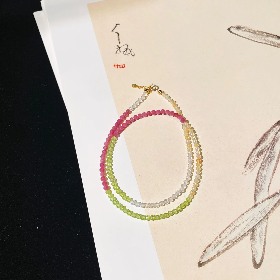 【云上雅岚】C51323-碧玺设计款项链-2.5mm-多样性发一件