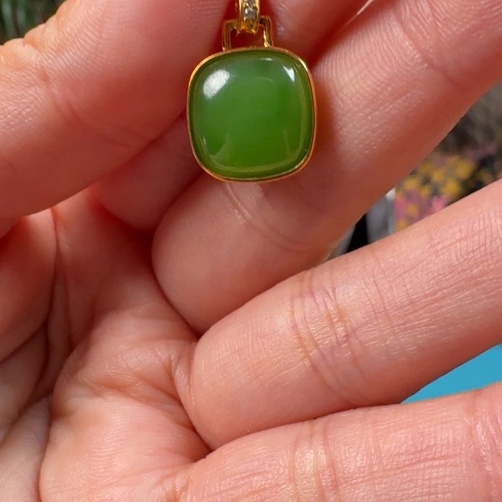 和田玉银S925镶嵌颈饰