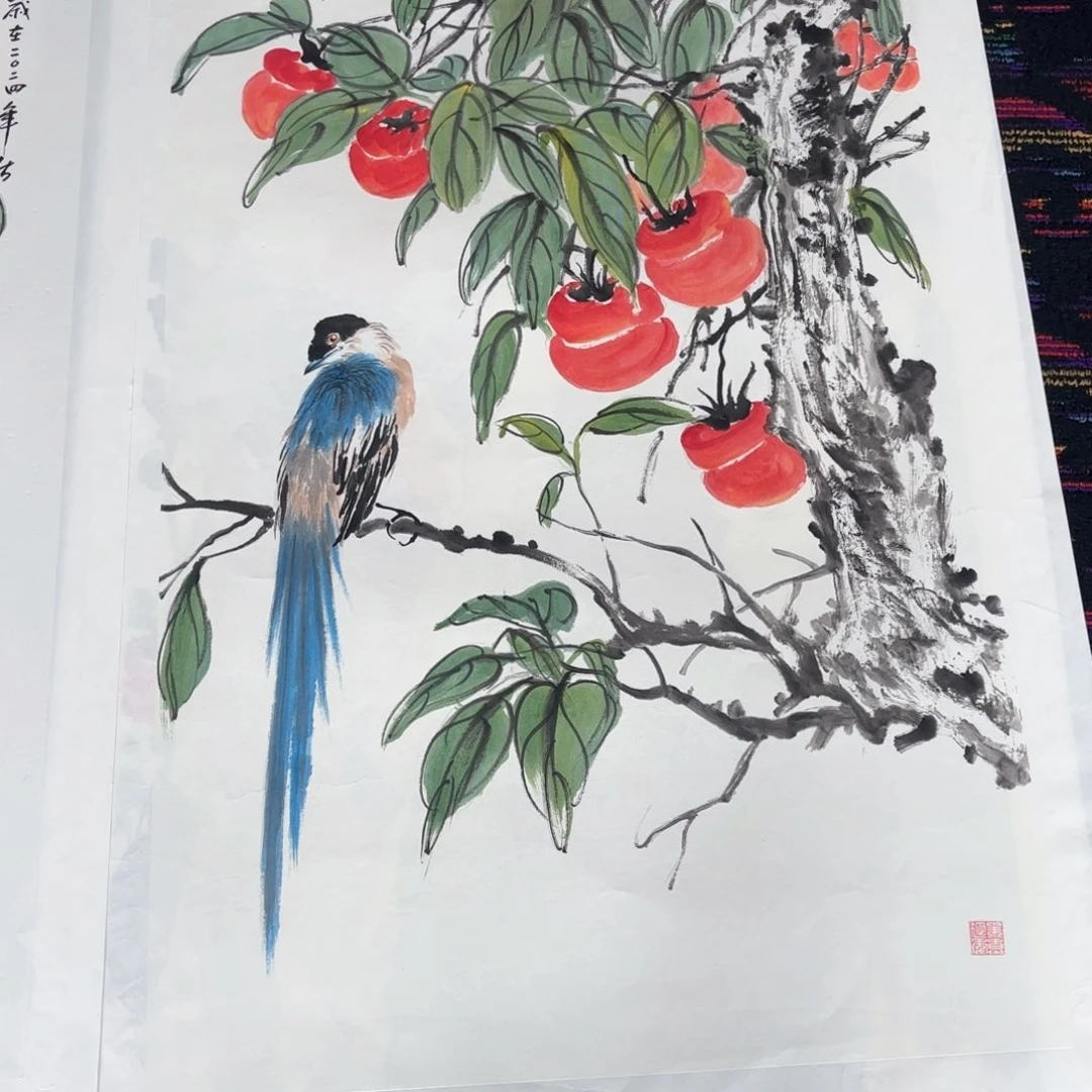 国画独*周国画花鸟四尺李志朝 琪