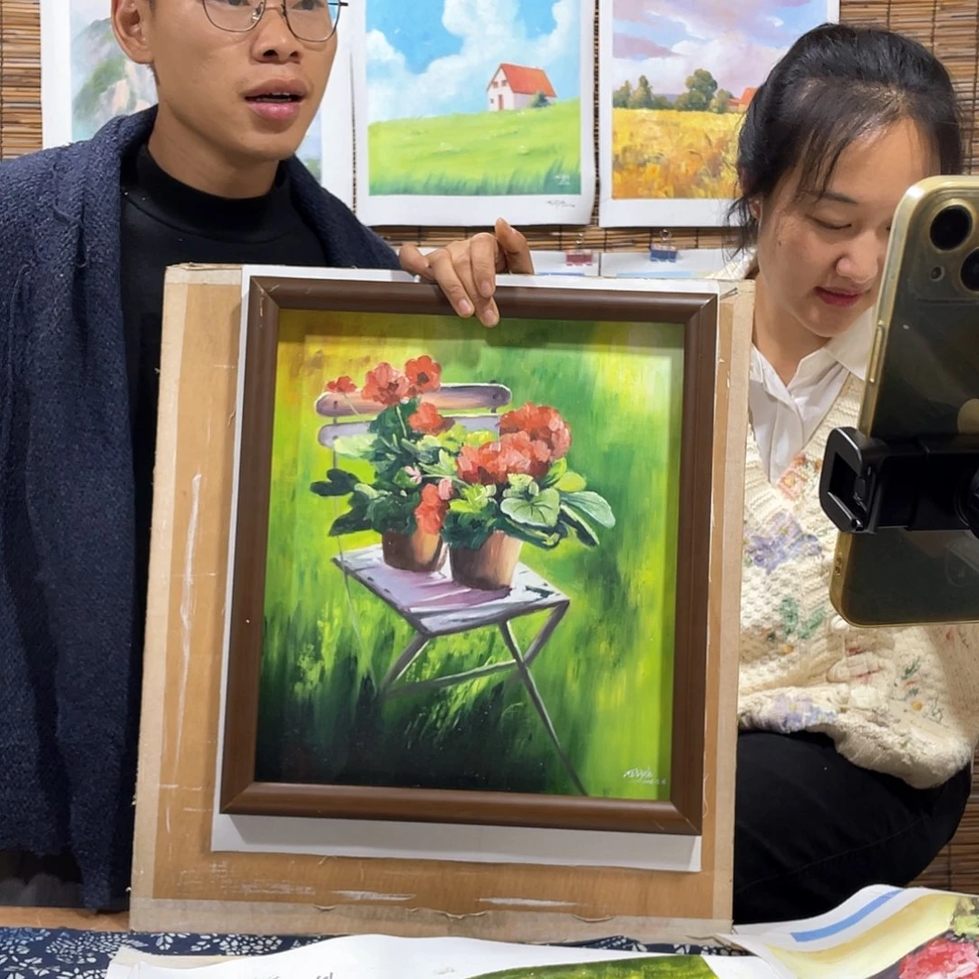 油画薇爽恭喜竞拍成功！