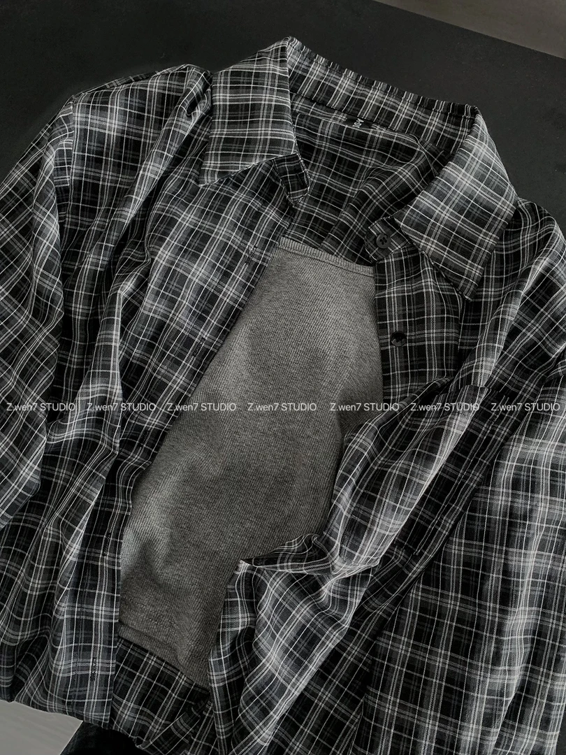 2025夏季新款  格子衬衣两件套  时尚洋气显瘦