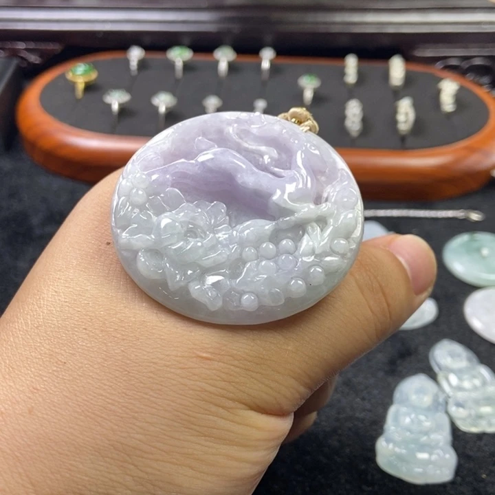 翡翠未镶嵌挂件缅甸天然A货翡翠